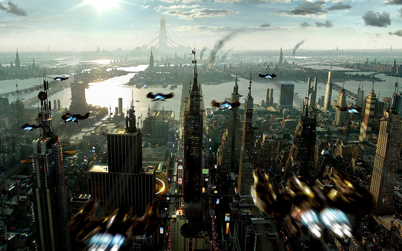 Illustration for article titled These Futuristic City Wallpapers Will Take Your Breath Away